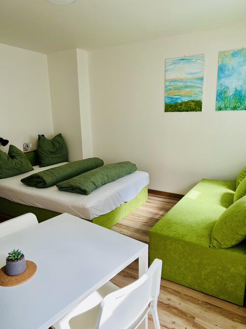 Zelenný apartmán - postel